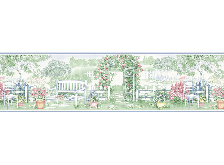 Lily Manor Garden Wallpaper Border Wayfair.co.uk